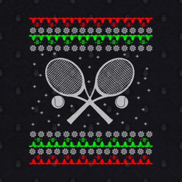 Tennis Ugly Christmas Sweater Gift by uglygiftideas